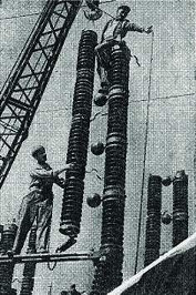 Montarea întrerupătoarelor aeriene 220 kV